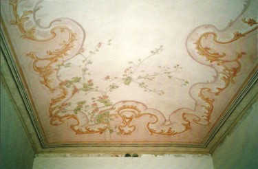 Pittura intitolato "soffitto-liberty-vi…" da Luciana Lorella Massarotto, Opera d'arte originale, Tempera