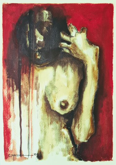 Картина под названием "La Espera" - Massiel, Подлинное произведение искусства, Масло Установлен на плексиглас