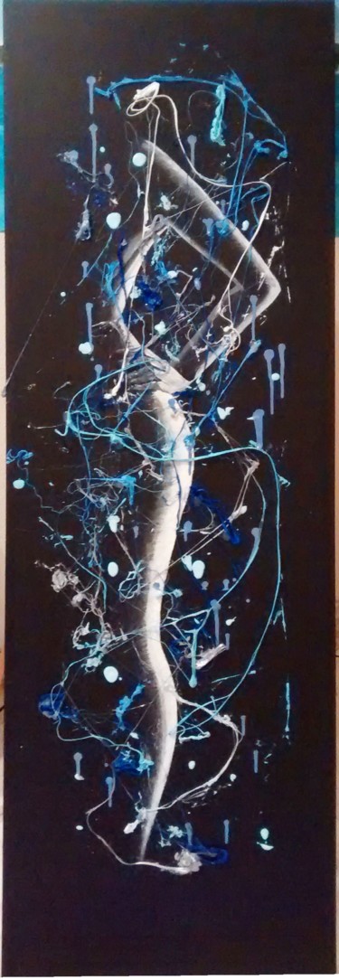Malerei mit dem Titel "asteroidi-50x150.jpg" von Massimo D'Angelo, Original-Kunstwerk, Acryl