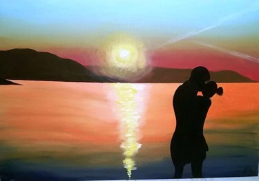 Painting titled "Love in the time of…" by Massimo D'Angelo, Original Artwork, Acrylic