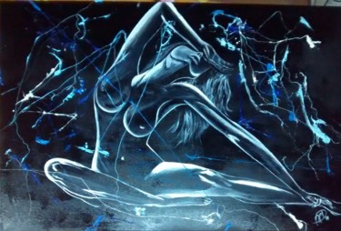 Pittura intitolato "libera-100x70-acril…" da Massimo D'Angelo, Opera d'arte originale, Acrilico