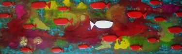 Pittura intitolato "fiume di cristallo" da Massimo Fusconi, Opera d'arte originale, Acrilico