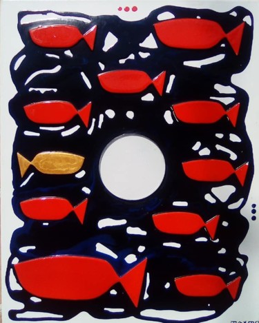 Peinture intitulée "Oblo'" par Massimo Fusconi, Œuvre d'art originale, Acrylique