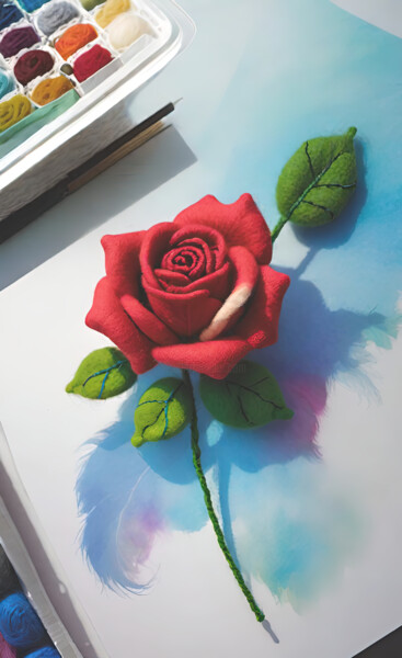 Arte digitale intitolato "Rose scent" da Massimo Naibo, Opera d'arte originale, Immagine generata dall'IA