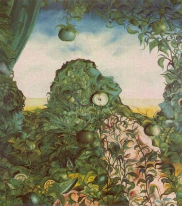 Pittura intitolato "La mela" da Massimo Nardi, Opera d'arte originale, Olio