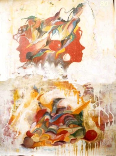 Malarstwo zatytułowany „Donne” autorstwa Massimo Nardi, Oryginalna praca, Olej