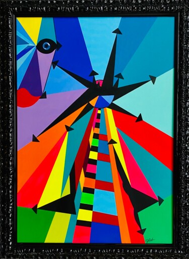 Painting titled "BEATRICE NEL SUO MO…" by Massimo Zerbini, Original Artwork, Acrylic