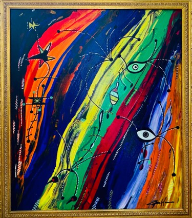 Malerei mit dem Titel "ALIENS" von Massimo Zerbini, Original-Kunstwerk, Acryl