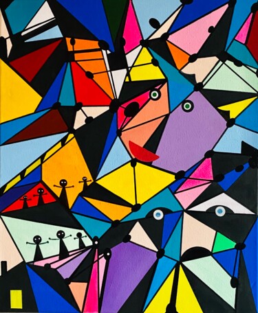 Peinture intitulée "INSIEME" par Massimo Zerbini, Œuvre d'art originale, Acrylique