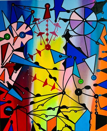 Painting titled "IDEAZIONE" by Massimo Zerbini, Original Artwork, Acrylic