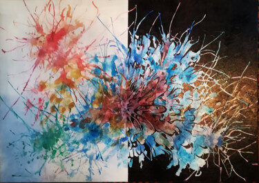 Pittura intitolato "Flowers - Acrylics…" da Massimo Costantini, Opera d'arte originale, Acrilico Montato su Telaio per barel…