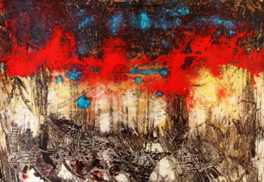 Pittura intitolato "Memories that burn" da Massimo Di Stefano, Opera d'arte originale, Acrilico Montato su Altro pannello ri…