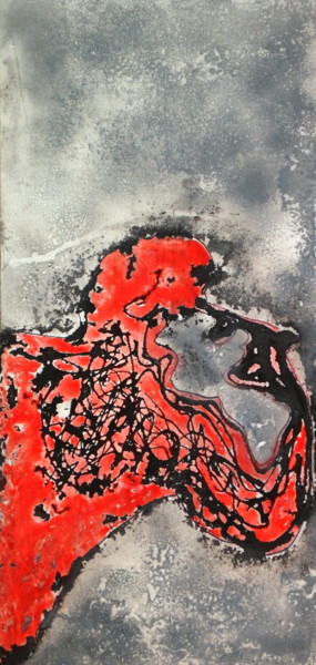 Картина под названием "Estremo" - Massimo Di Stefano, Подлинное произведение искусства, Темпера