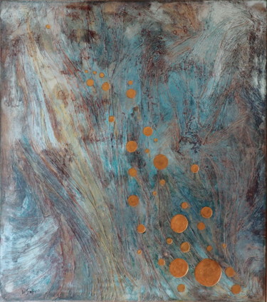 Painting titled "Orbs" by Massimo Di Stefano, Original Artwork, Chalk
