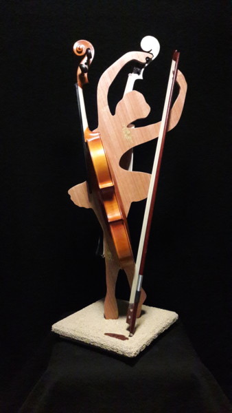 Sculpture titled "Valentina" by Massimo Iacovelli, Original Artwork, Wood