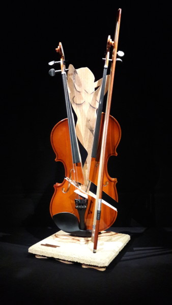 Escultura intitulada "Josèphine" por Massimo Iacovelli, Obras de arte originais, Madeira