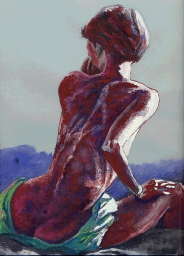 Pittura intitolato "Ragazza Con Panno V…" da Massimo Morlando, Opera d'arte originale, Olio