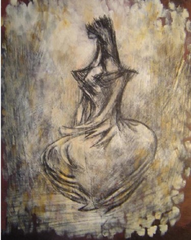 Pittura intitolato "Dama seduta" da Massimo Morlando, Opera d'arte originale, Olio