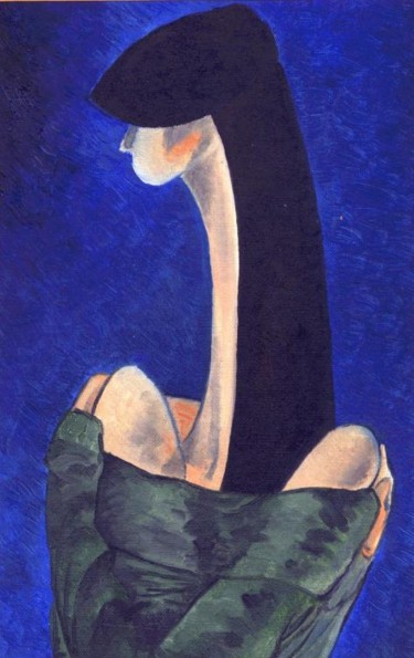 Pittura intitolato "Profilo" da Massimo Morlando, Opera d'arte originale, Olio