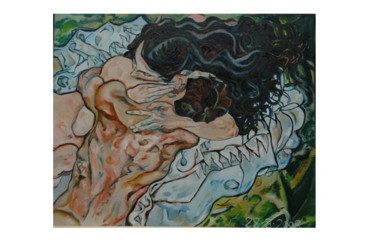 Pittura intitolato "L'abbraccio di Schi…" da Massimo Morlando, Opera d'arte originale