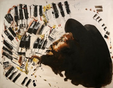 Malerei mit dem Titel "Série Jazz Painting…" von Nilo, Original-Kunstwerk, Öl