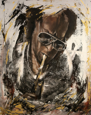 Картина под названием "Série Jazz Painting…" - Nilo, Подлинное произведение искусства, Масло