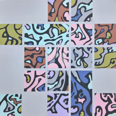 Peinture intitulée "Moving Puzzle" par Massimo Rubbi, Œuvre d'art originale, Huile