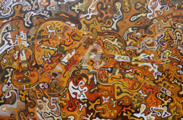 Картина под названием "Quartet" - Massimo Rubbi, Подлинное произведение искусства, Масло