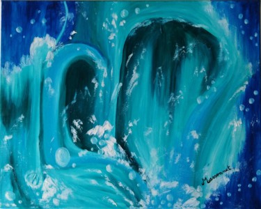 Peinture intitulée "Submersion" par Sandrine Massonnet, Œuvre d'art originale, Huile
