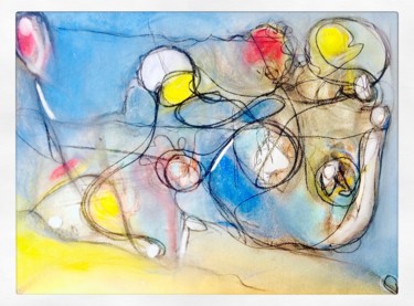 Drawing titled "Dédale" by Stéphane Massoutier, Original Artwork, Pastel