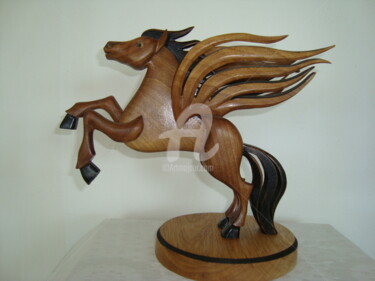 Sculpture titled "/Fantasy" by Angel Dobrev, Original Artwork, Wood
