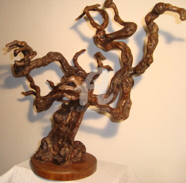 Sculpture titled ""Ent"fantasy" by Angel Dobrev, Original Artwork, Wood