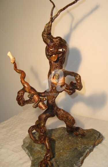 Escultura intitulada ""Forest spirit of c…" por Angel Dobrev, Obras de arte originais, Madeira