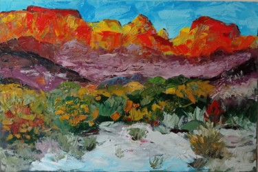 Картина под названием "Большой каньон" - Yuliya Hmeleva, Подлинное произведение искусства, Масло