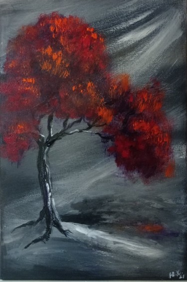 Картина под названием "Дерево жизни" - Yuliya Hmeleva, Подлинное произведение искусства, Акрил