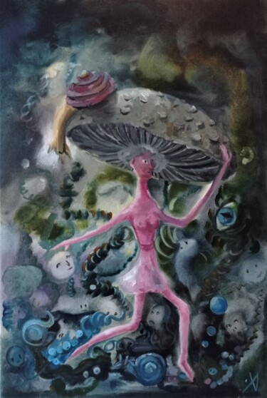 Pittura intitolato "Просветление" da Yuliya Hmeleva, Opera d'arte originale, Olio