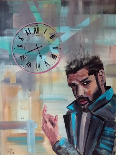 Schilderij getiteld "Береги свое время" door Yuliya Hmeleva, Origineel Kunstwerk, Tempera