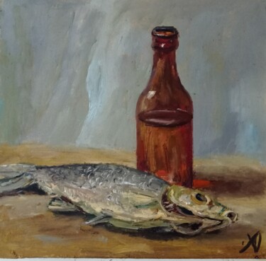 Malerei mit dem Titel "Пивной набор" von Yuliya Hmeleva, Original-Kunstwerk, Öl