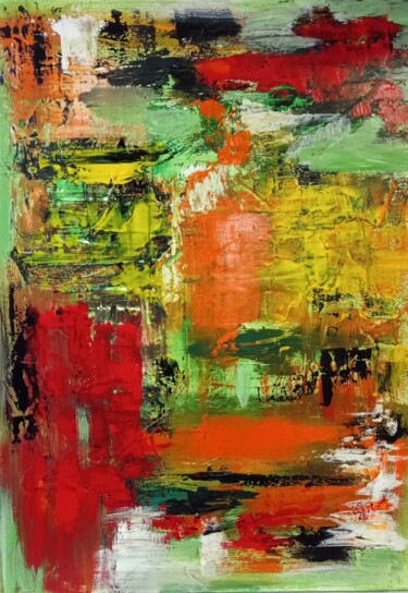 Картина под названием "Осенние краски" - Yuliya Hmeleva, Подлинное произведение искусства, Масло