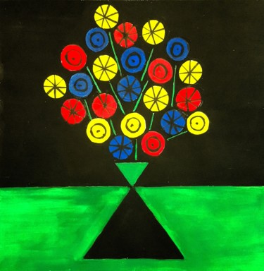 Peinture intitulée "Colors of flowers" par Roman Mastryansky, Œuvre d'art originale, Gouache