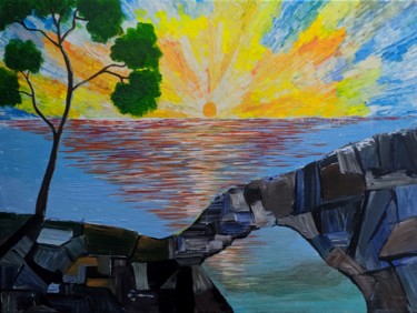 realm of illusioned seas Painting titled "realm of illusioned…" by Heya Masuka Nourin, Original Art, Acrylic