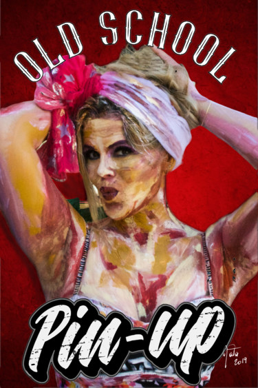 Digital Arts titled ""Pin Up girl"" by Mata, Original Artwork, Acrylic Mounted on Plexiglass