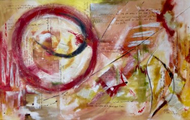 Peinture intitulée ""Quel était ton vis…" par Mata, Œuvre d'art originale, Huile