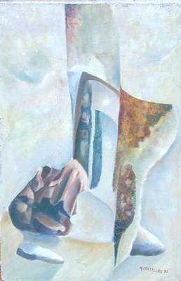 Peinture intitulée "vision mystique" par Abderrahmane Abdelrafie Matallah, Œuvre d'art originale, Huile