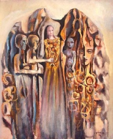 Peinture intitulée "amazone" par Abderrahmane Abdelrafie Matallah, Œuvre d'art originale