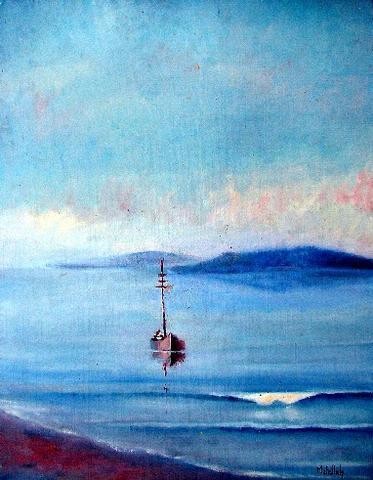Peinture intitulée "barque" par Abderrahmane Abdelrafie Matallah, Œuvre d'art originale
