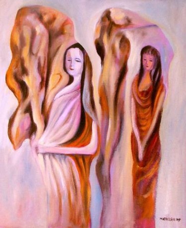 Peinture intitulée "division maternelle" par Abderrahmane Abdelrafie Matallah, Œuvre d'art originale