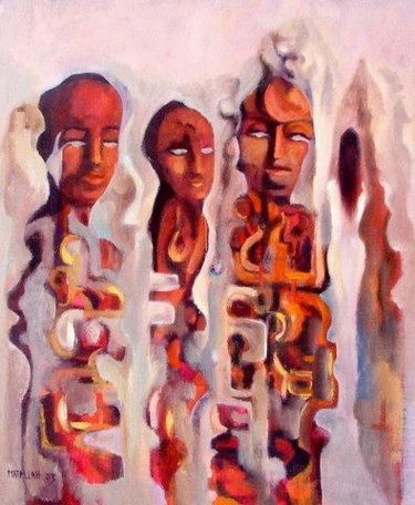 Peinture intitulée "opium d'afrique" par Abderrahmane Abdelrafie Matallah, Œuvre d'art originale