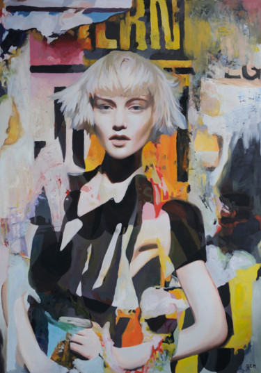 She’s got the look Painting titled "She’s got the look" by Gabriel Cristian Matei, Original Art, Oil