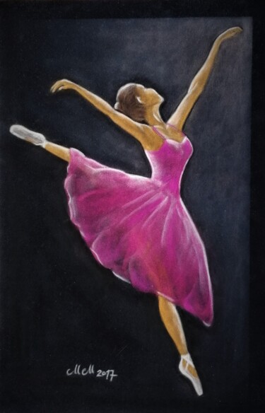 Pittura intitolato "Ballerina - origina…" da Mateja Marinko, Opera d'arte originale, Pastello